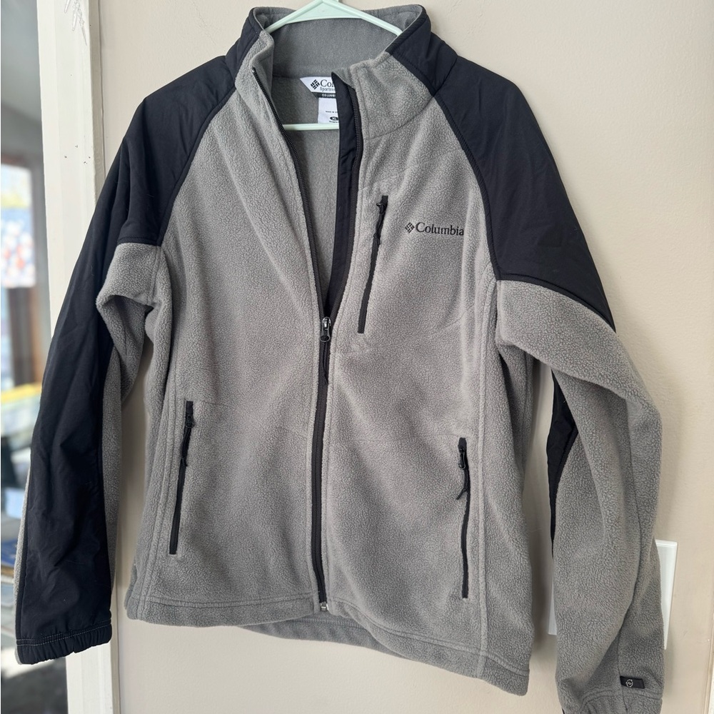 Columbia Full-Zip Fleece Jacket – Gray/Black (Women’s XL) - Picture 1 of 6